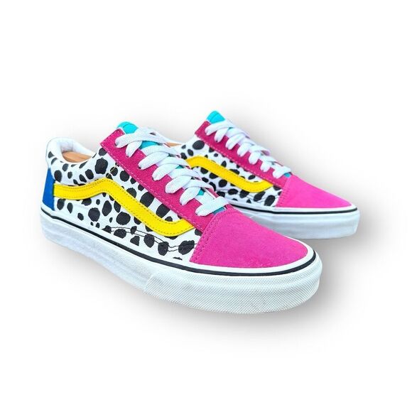 Vans Old Skool Platform Sneakers Multicolor Unisex Size 7 Pink Polka Dot Color - Picture 1 of 14